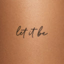 let it be by Blackdot - tattoo render on skin 