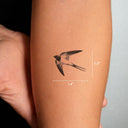 Longtail Swallow by Mommy I'm Sorry - tattoo dimensions 