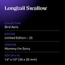 Longtail Swallow by Mommy I'm Sorry - design spec sheet 