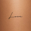 Love by Blackdot - tattoo render on skin 