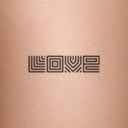 Love by Blackdot - tattoo render on skin 