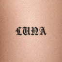 LUNA by Blackdot - tattoo render on skin 