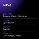 LUNA by Blackdot - design spec sheet 