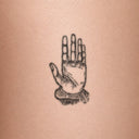Open Palm by John Craig - tattoo render on skin 