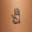 Open Palm by John Craig - tattoo render on skin 