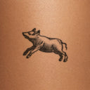 Pig by John Craig - tattoo render on skin 