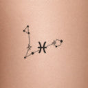 Pisces by Mommy I'm Sorry - tattoo render on skin 