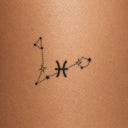 Pisces by Mommy I'm Sorry - tattoo render on skin 