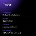 Pisces by Mommy I'm Sorry - design spec sheet 