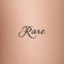 Rare by Blackdot - tattoo render on skin 