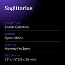 Sagittarius by Mommy I'm Sorry - design spec sheet 