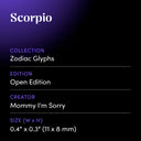 Scorpio by Mommy I'm Sorry - design spec sheet 