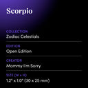 Scorpio by Mommy I'm Sorry - design spec sheet 