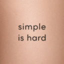 simple is hard by Blackdot - tattoo render on skin 