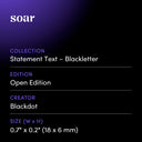 soar by Blackdot - design spec sheet 