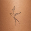 Soaring Swallow by Mommy I'm Sorry - tattoo render on skin 