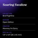 Soaring Swallow by Mommy I'm Sorry - design spec sheet 