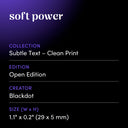 soft power by Blackdot - design spec sheet 