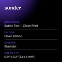 sonder by Blackdot - design spec sheet 