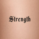 Strength by Blackdot - tattoo render on skin 