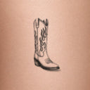 Sunburst Stitch Boot by Mommy I'm Sorry - tattoo render on skin 