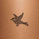 Swallow by John Craig - tattoo render on skin 