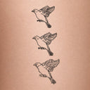 Swallow Transformation by Tyler Hobbs - tattoo render on skin 