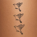 Swallow Transformation by Tyler Hobbs - tattoo render on skin 