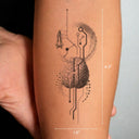 Tech Brain by Omer Tunca - tattoo dimensions 