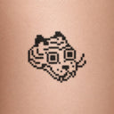 Tigerbob by Gossamer Rozen - tattoo render on skin 