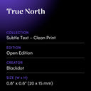True North by Blackdot - design spec sheet 