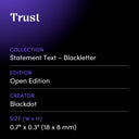 Trust by Blackdot - design spec sheet 