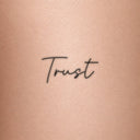 Trust by Blackdot - tattoo render on skin 
