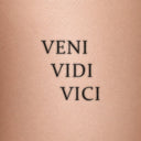 VENI VIDI VICI by Blackdot - tattoo render on skin 
