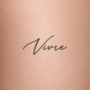 Vivre by Blackdot - tattoo render on skin 